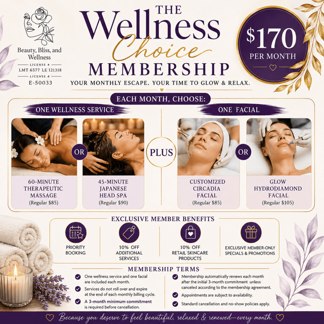 The Wellness Choice Membership at Beauty, Bliss and Wellness LLC in Rainsville, AL